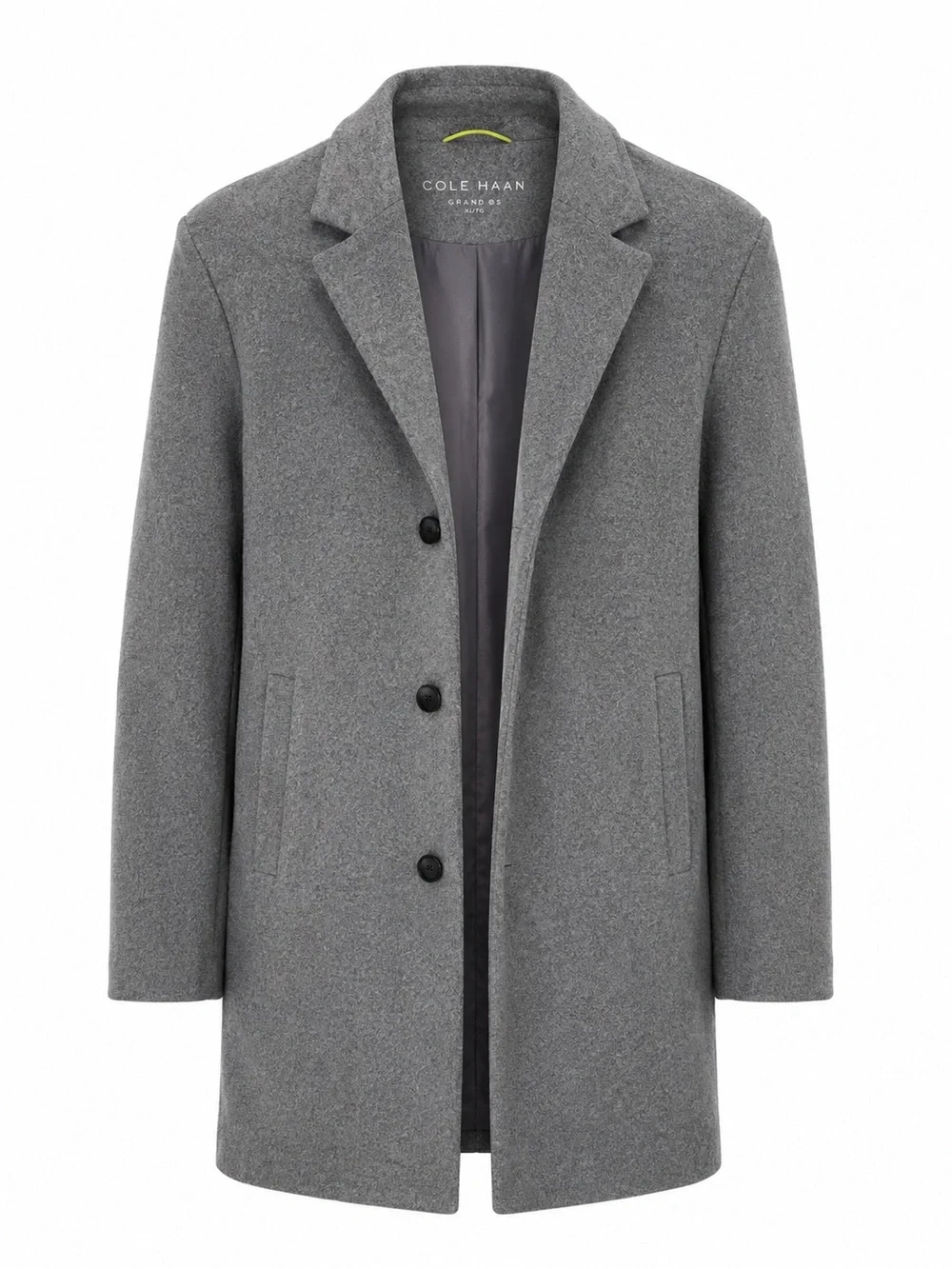 Cole Haan Men’s Top Coat Light Gray Wool Blend Overcoat XL Classic Grand OS NEW